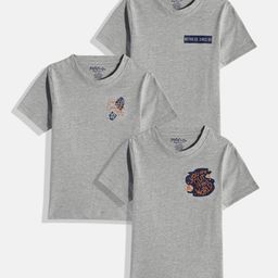 METRO KIDS COMPANY Boys Pack of 3 Printed T-shirts-image-92