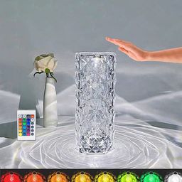 Awestuffs Diamond 16 Color LED Remote & Touch Table Lamp image 2