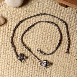 Teejh Kuvira Silver Oxidized Anklets-11