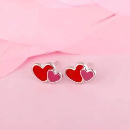 GIVA 92.5 Sterling Silver Cute Hearts Earrings for Kids-image-31