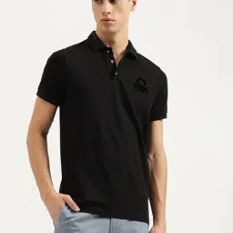 United Colors Of Benetton Black Cotton Blend Regular Fit  T-Shirts-picture-38