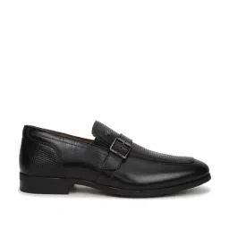 Louis Philippe Men's Black Monk Shoes-picture-6