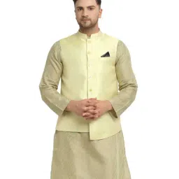NEUDIS Green Solid Nehru Jacket-picture-10