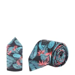 Tossido Multicolor Floral Tie with Pocket Square-picture-35