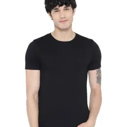 Chkokko Black Regular Fit T-Shirt-image-72