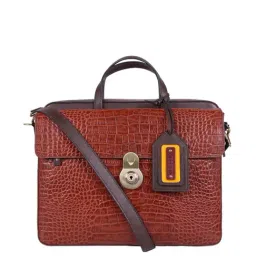 Hidesign Tan Leather Medium Messenger Bag-image-99
