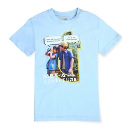 Gini & Jony Kids Blue Cotton Digital Print T-Shirt-image-95