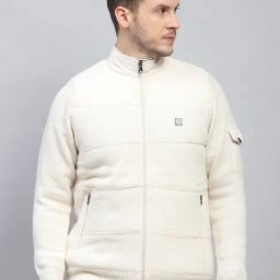 Monte Carlo Off White Regular Fit Quilted Jacket-33