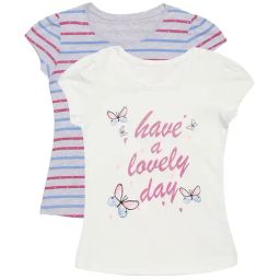 Plum Tree Kids White & Grey Embellished T-Shirt (Pack Of 2)-picture-9