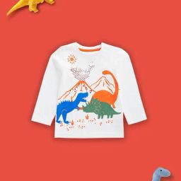 Mothercare Kids White Printed Full Sleeves T-Shirt-picture-13
