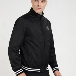 Guess Black Regular Fit Solid Jacket image 4