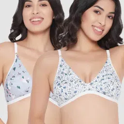 Clovia Multicolor Printed Non Padded Bra (Pack of 2)-image-70
