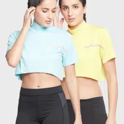 Clovia Multicolor Graphic Print Crop Top (Pack of 2)-picture-4