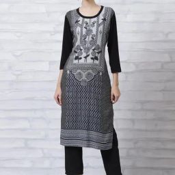 Rangriti Black Printed Straight Kurta-picture-16