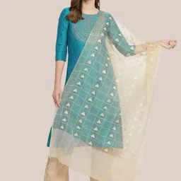 Dupatta Bazaar Gold Woven Pattern Dupatta-picture-38