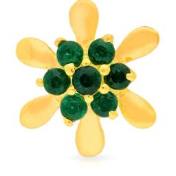 Malabar Gold and Diamonds 22k Gold Floral Nosepin for Women-image-97