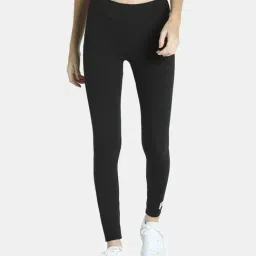 Puma Essentials Ess Black Cotton Graphic Print Tights-image-34