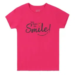 Proteens Kids Fuchsia Pink Cotton Printed T-Shirt-image-29