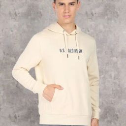 U.S. Polo Assn. Beige Cotton Regular Fit Hooded Sweatshirt-image-66