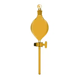 ABGIL Separating Funnel Globe Shape With Interchangeable Stopper & Glass Stopcock 10 L Amber Borosilicate Glass, FS-AC-388-09-78