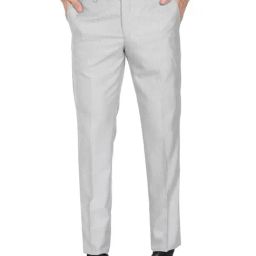 Arrow Grey Regular Fit Trousers-picture-47
