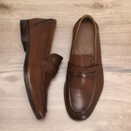 Louis Philippe Men's Brown Formal Loafers-image-92