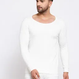 Kalt Off White Regular Fit Thermal Top-picture-25