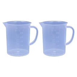 Bello jug-P2-1000 Measuring Jug with Handle Pour Spout for Lab 1000 ml (Pack of 2) image 1