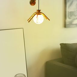 decorativeray Gold-Toned Metal Traditional Abstract Shaped Shaped Wall Lamp-20