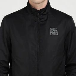 Guess Black Regular Fit Solid Jacket image 5