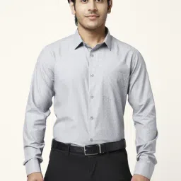 YU by Pantaloons Dark Grey Slim Fit Shirt-image-30