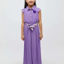 One Friday Kids Purple Regular Fit Jumpsuit-picture-42