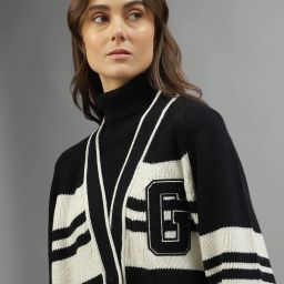 Gant Black Color-Block Sweater image 5