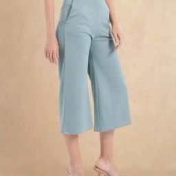 RAREISM Green Polyester Solid Trousers-image-81