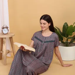 Sweet Dreams Printed Maxi Nightdress-image-83