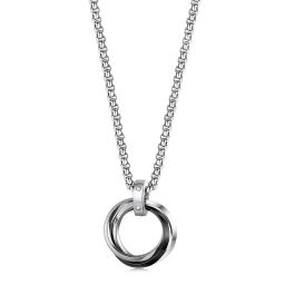 Peora Silver Plated Fancy Ring Style Pendant with Chain image 5
