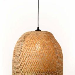 Whispering Homes Doppio Grid Bamboo Pendant Light-image-21