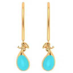 P.C. Chandra Jewellers 22k Gold Delectable Hook Type Drop Earrings-image-70
