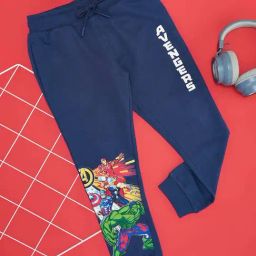 Pantaloons Junior Boys Estate Blue Cotton Character Based Track Bottoms & Joggers-image-36