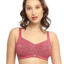 Soie Pink Non-Wired Full Coverage Everyday Bra-8