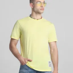 Jack & Jones Sunny Lime Cotton Regular Fit Ombre T-Shirt-picture-1