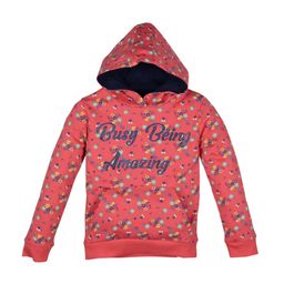 PLUM TREE Girls Orange Printed Hooded Sweatshirt-image-49