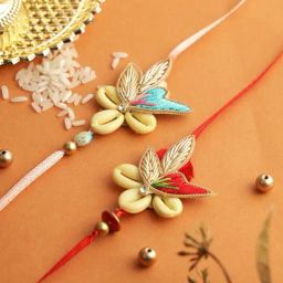 Aapno Rajasthan Charming Shell Beaded Set of 2 Rakhi-image-3