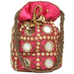 Gaurapakhi Pink Embellished Potli-picture-37