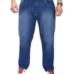 Pluss Tribe Blue Loose Fit Jeans-image-1