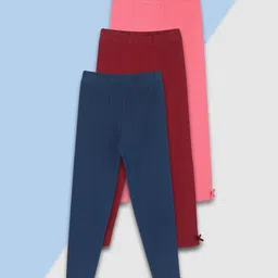 max Pack Of 3 Girls Solid Ankle-Length Leggings-image-22