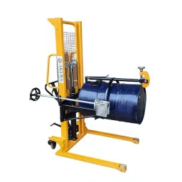 Akura 1000 Kg Load Capacity and 1600 mm Lifting Height Hydraulic Drum Stacker & Handler, M50K16HDH001 image 3
