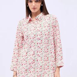 Winza Designer Red Floral Print Shirt-image-30