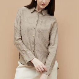 CODE by Lifestyle Women's Beige Shirt-picture-13