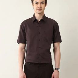 Arrow Red Cotton Regular Fit Printed Shirt-picture-9